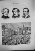 Old 1873 William Charles Macready William Tite Saint-Marc Girardin No Victorian