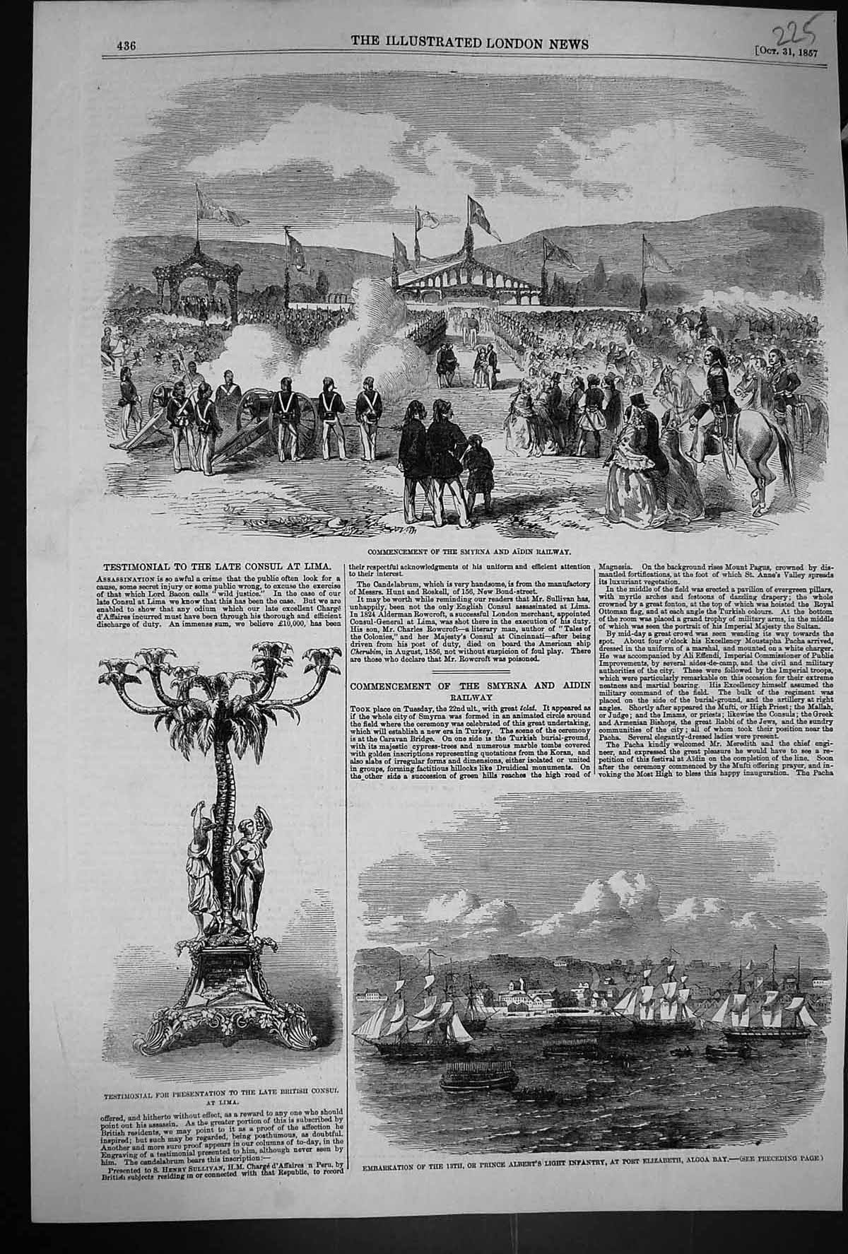 Old Prince Albert Ships Port Elizabeth Algoa Bay 1857 Smyrna Aidin Ra Victorian