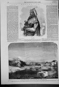 Antique Old Print Portrait Nana Sahib 1857 Lucknow Goomtee Iron Bridge Oude