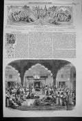 Original Old Antique Print 1857 Nawab Morshedabad Prayer India Native Drawing