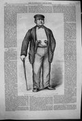 Original Old Antique Print 1860 Portrait Mr Edwin James Garibaldi Camp 19th