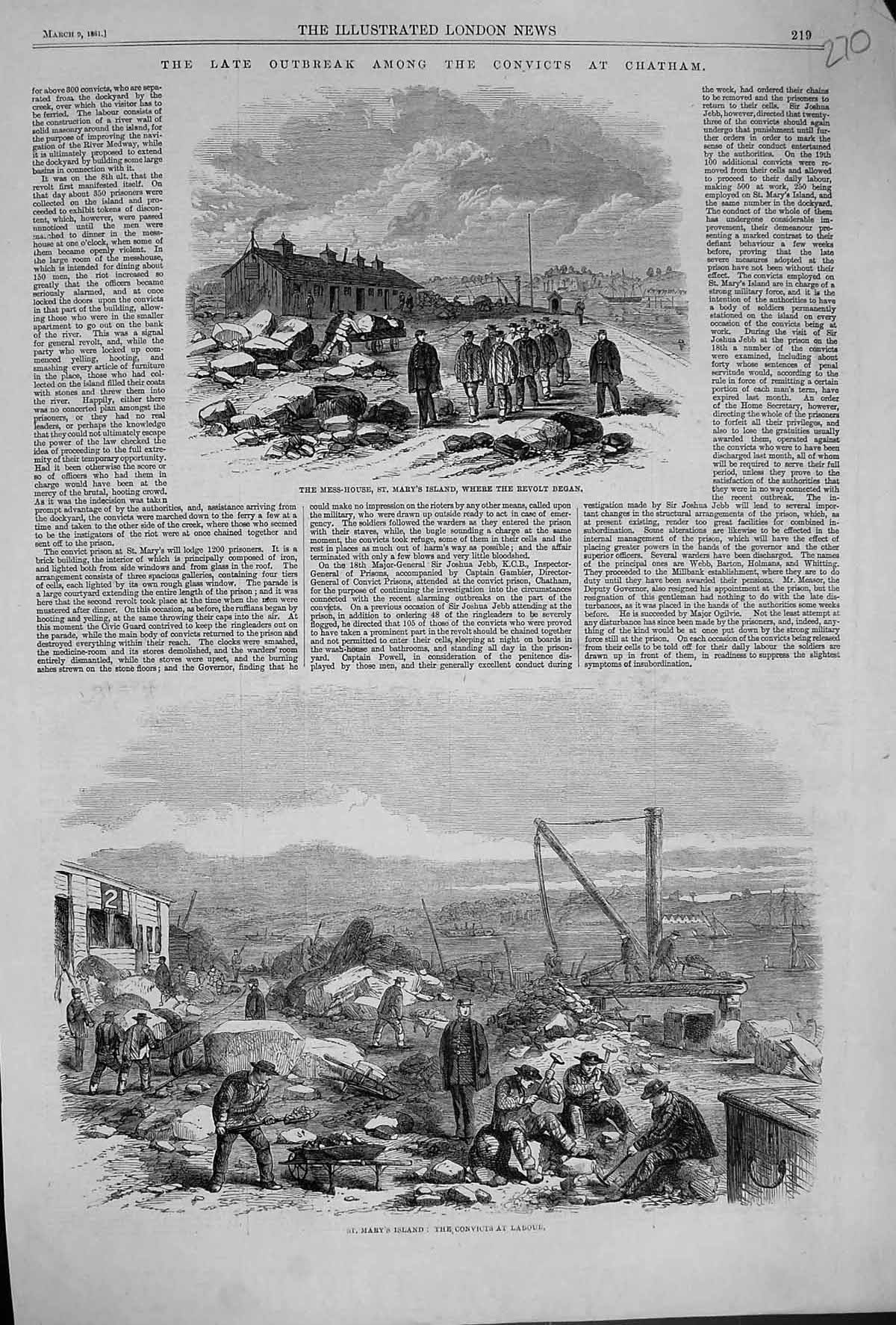 Old 1861 Mess-House St. Mary'S Island Revolt Began Prison Convicts Ch Victorian