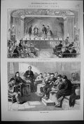 Old 1873 China Gaiety Theatre Hankow Girls School Pupils Pekin Teache Victorian