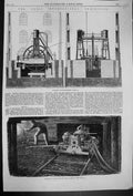 Old 1867 Colliery Winding Engines Hydraulic Coal Cutting Machines Exh Victorian