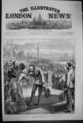 Antique Old Print 1875 Emperor Austria Venice Italy Princess Piedmont Ships