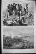 Old 1863 War America Negroes Fortifications Savannah Fort M'Allister Victorian