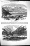 Old 1864 British Columbia Town Douglas Lake Indian Village Mountains Victorian