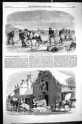 Old 1859 Sawing Ploughing Ice St. Lawrence River Icehouse Nuns Island Victorian