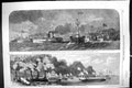 Old 1860 Prince Wales Canada Lake River Steamers Canoe Reception St. Victorian