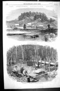 Antique Old Print 1864 Chaudiere GFields Mining Canada Diggings Tributary G-