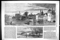 Antique Old Print 1867 Great Floods Yorkshire Malton Railway Station England