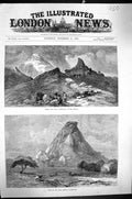 Antique Old Print 1883 Jebel Abu Sinun Kordofan Soudan El Ain Obeid Mountains