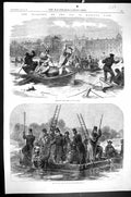 Old 1867 Disaster Ice Regent'S Park Diver Boats Dragging Lake Dead Bo Victorian