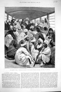 Old 1882 Egypt Third Class Carriage Railway Alexandria Cairo Transpor Victorian