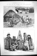 Old 1882 Kirghis Bridal Party Town Tiumen Siberia Jeannette Arctic Re Victorian
