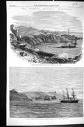 Old 1869 French Atlantic Telegraph Chiltern Hawk Shore End Cable Ship Victorian