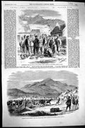 Old 1860 China Talien-Wan Sikh Horses Odin Bay Purchasing Eggs Fowls Victorian