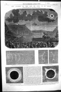 Old 1860 Eclipse Sun Spain Aguilar Baily'S Beads Luminous Corona Thom Victorian