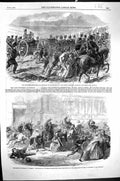 Old 1861 Volunteer Sham Fight Brighton Sussex Artillery Warsaw Church Victorian