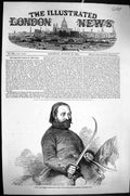 Old Print 1854 Selim Pacha Muschir Commander-In-Chief Turkish Army Batoum 19th