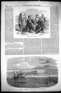 Original Old Antique Print 1855 Ismail Pacha Stanislaus Entrance Dnieper Ship