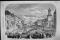 Old Print 1864 War Denmark Public Funeral Copenhagen Officers Siers Kill 19th