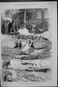 Old 1875 Captain Boyton Voyage English Channel Boulogne Boat France E Victorian