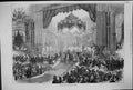 Original Old Antique Print 1873 Shah Crystal Palace London Audience Victorian