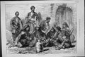 Original Old Antique Print 1873 Scene Georgian Mountaineers People Costumes