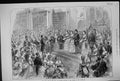 Old 1873 Shah Visit City London Scene Majesty Replying Address Corpor Victorian