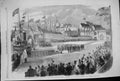 Old Antique Print 1860 Prince Wales St.John Brunswick Ships Siers Flags 19th