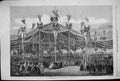 Original Old Antique Print 1863 Scene Inauguration Cavour Canal Flags Victorian