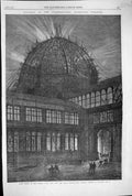 Old 1862 Night Western Dome Royal Horticultural Society Gardens Exhib Victorian
