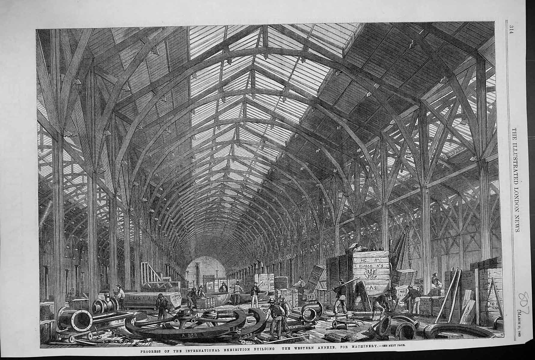 Old 1862 Progress International Exhibition Building Western Annexe Ma Victorian