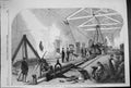 Original Old Antique Print 1857 Mode Anchor Testing Majesty Dockyard Woolwich