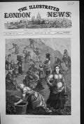 Old 1873 Coal Strike South Wales Gathering Shindles Fuel Women Worker Victorian