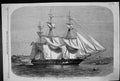 Antique Print 1858 War Ship H.M.S. Euryalus Prince Alfred First Voyage Sea 19th