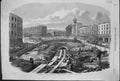 Old 1861 Metropolitan Underground Railway Works Progress King'S Cross Victorian