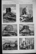 Old 1879 Buddhist Afghanistan Khaista Tope Hada Bara Bat Ashock Boorj Victorian