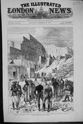 Old Print 1879 Interior Residency Cabul Position Defenders Rufuge War Si 19th