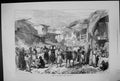 Original Old Antique Print 1879 Street Scene Bazaar Cabul Afghanistan Market