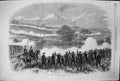 Antique Print 1860 War Scene Second Position Attacking Force Siers Battle 19th