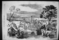 Old 1857 Scene Swinging Festival India Men Ladies Swing Entertainment Victorian
