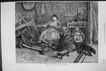 Old Print 1873 Fine Art China Scene Village Interior Shanghai Family Home 19th
