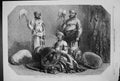 Original Old Antique Print 1857 Tookajee Rao Holkar Men Carpenter Victorian