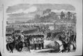 Old Antique Print 1860 Volunteer Review Hyde Park London War Siers Horses 19th