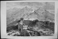 Original Old Antique Print 1873 Bird'S Eye View Great Wall China Wonder World
