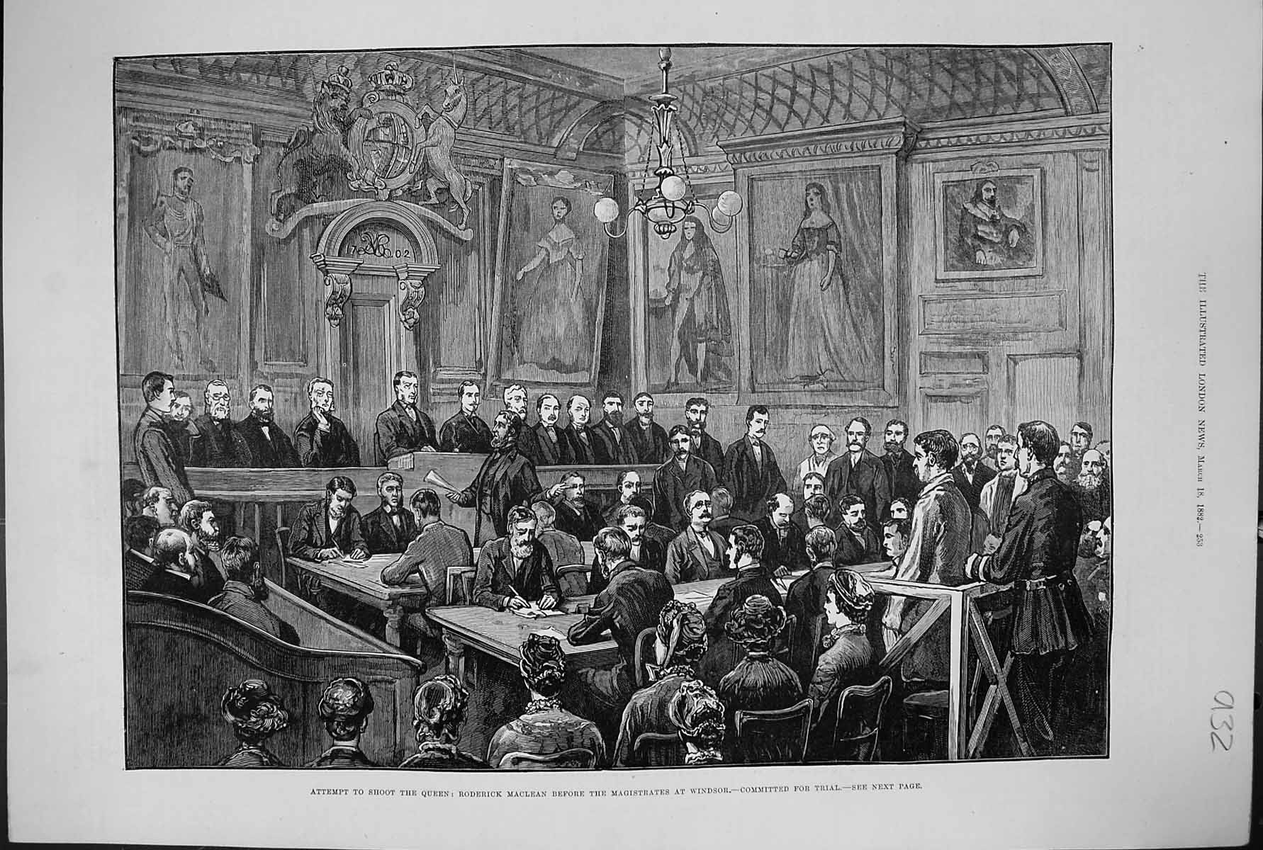 Old 1882 Attempt Shoot Queen Roderick Maclean Magistrates Windsor Cou Victorian