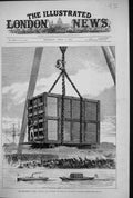 Old 1882 Departure Jumbo Elephant Scene Hoisting Box Barge Quay Millw Victorian