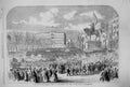 Old Antique Print 1861 Union Mass Meeting Union Square New York America 19th
